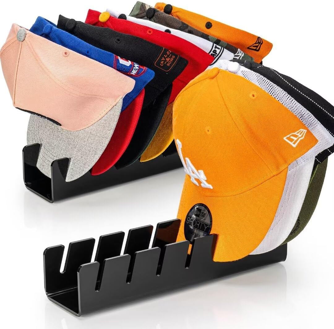 OAPRIRE Hat Stand for Baseball Caps Display and Organizer, No Install Acrylic Hat Organizer 2 Pac... | Amazon (US)