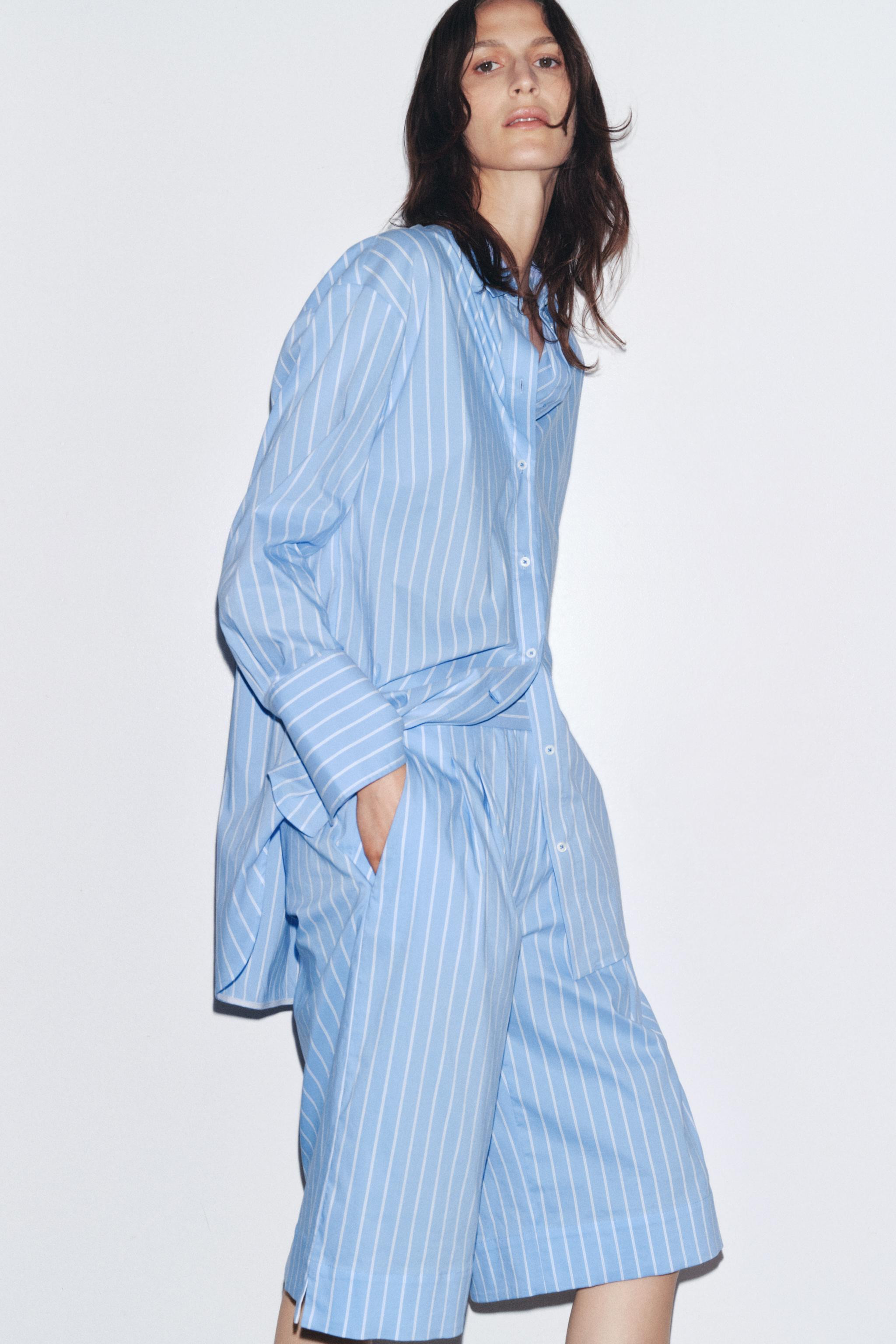 ZW COLLECTION STRIPED OVERSIZED SHIRT | Zara US