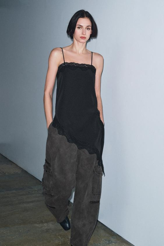 ASYMMETRIC POLKA DOT TOP ZW COLLECTION | Zara US