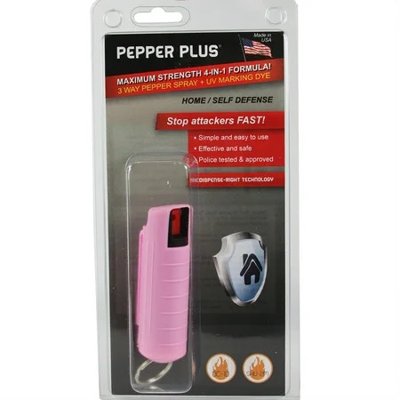 Pepper Spray with Hard Case Keychain Belt Clip - Pink (0.5 oz) | Walmart (US)