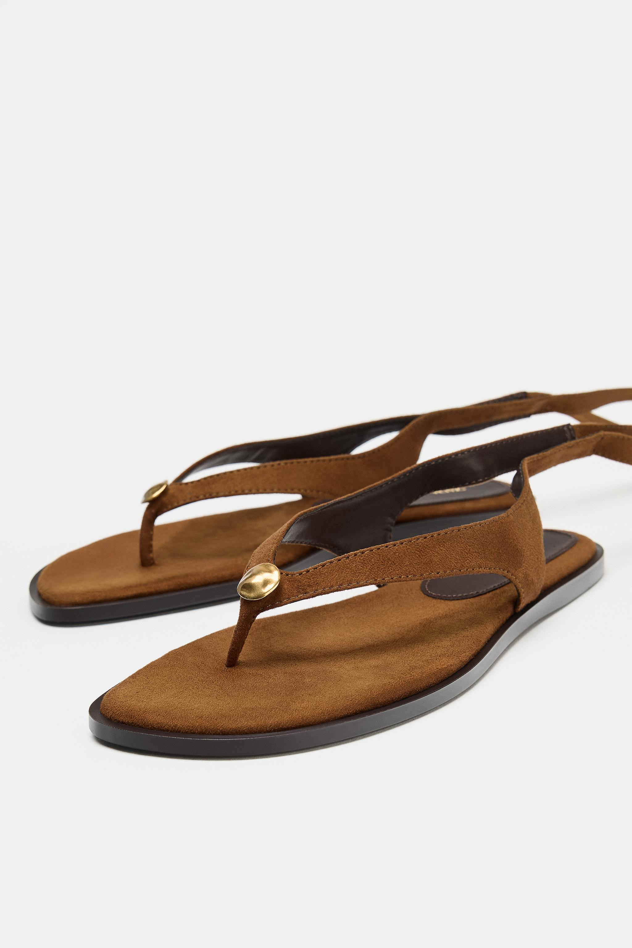 TIED FLAT SANDALS | Zara US