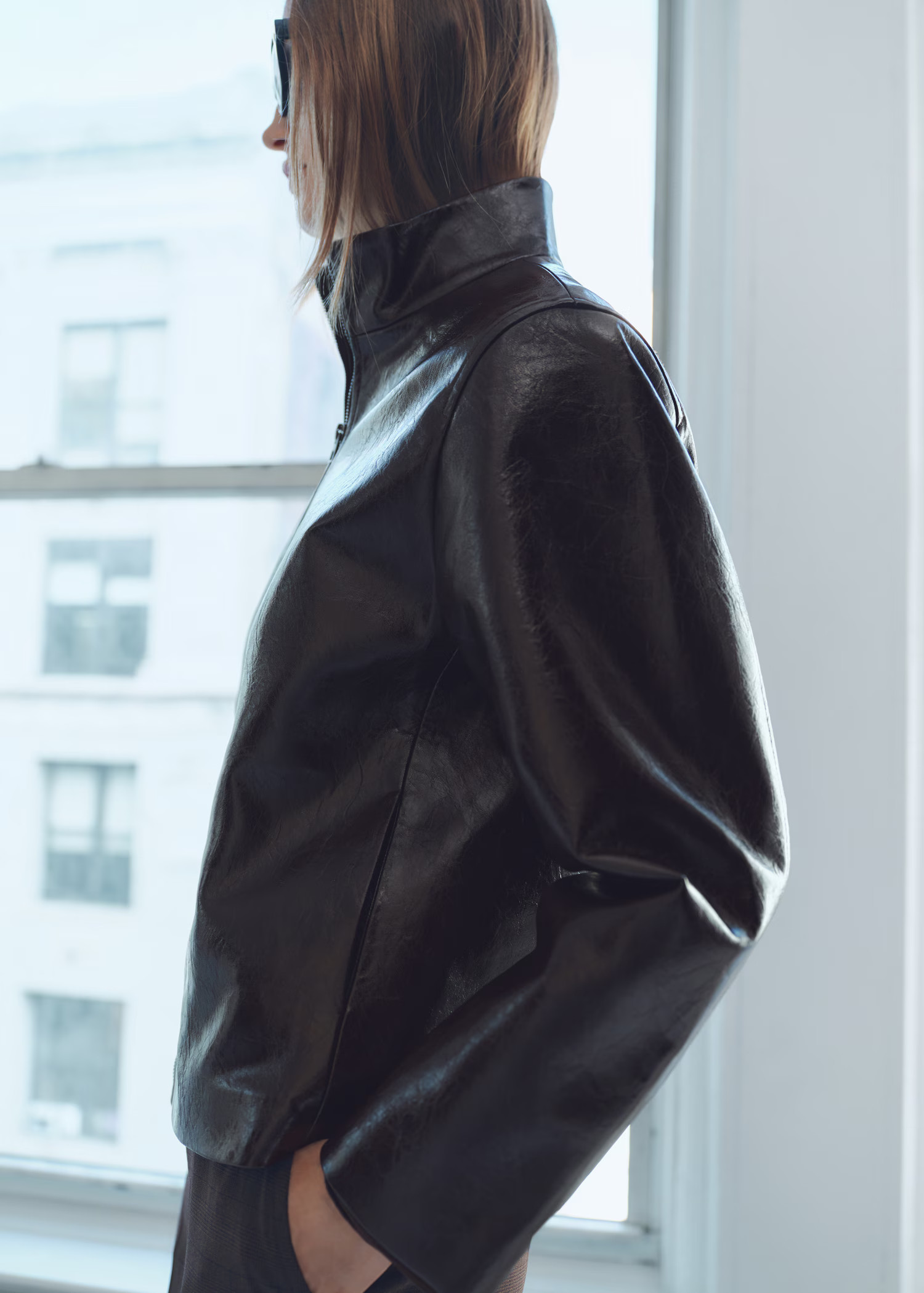 Perkins collar texture jacket - Women | MANGO USA | Mango (US/MX/AU)