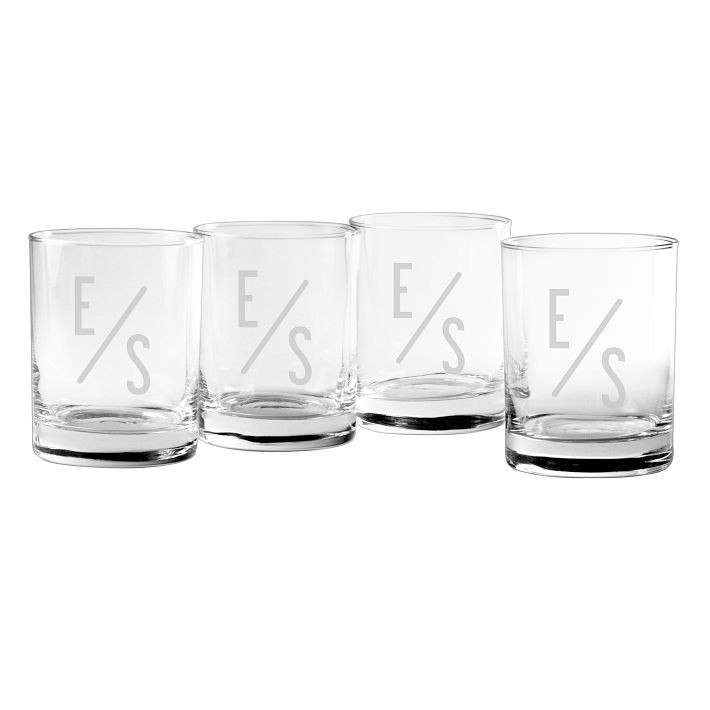 Monogram Double Old Fashioned Glasses (Set of 4) | West Elm (US)