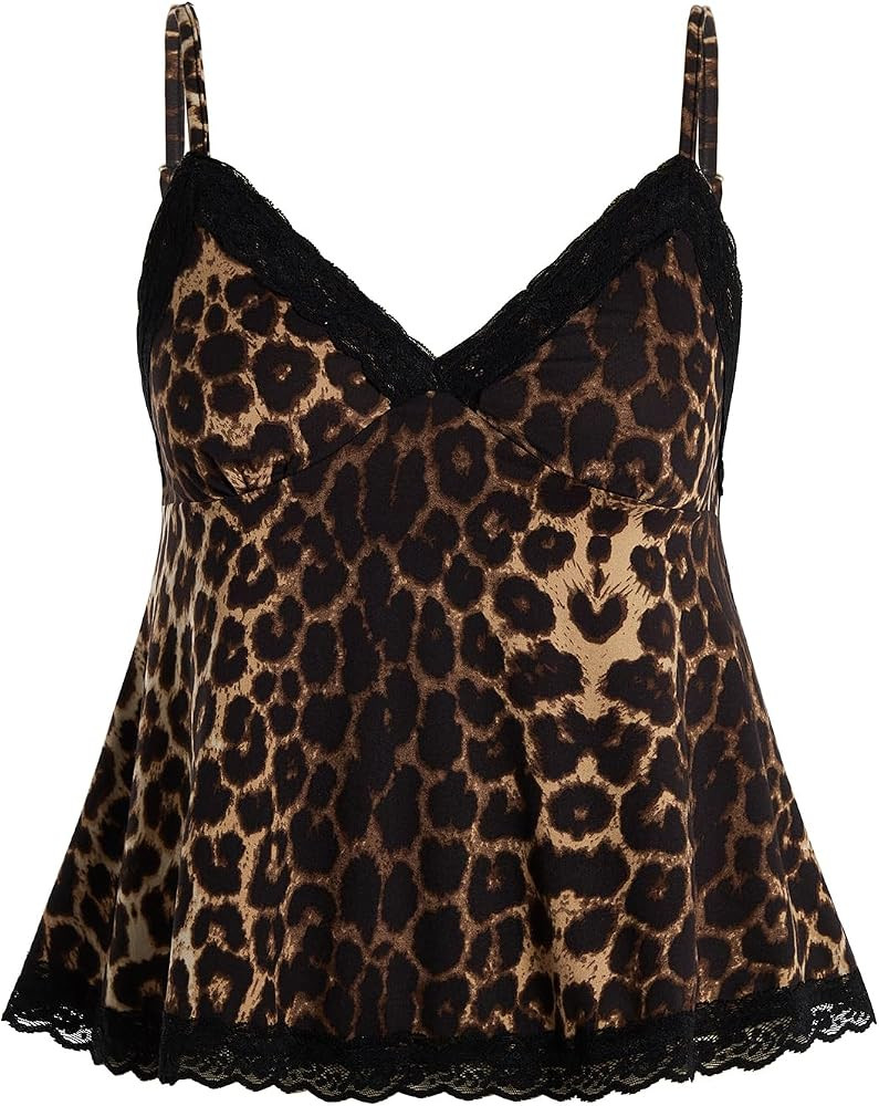 SOLY HUX Womens Y2K Lace Cami Striped Cute Babydoll Tops | Amazon (US)