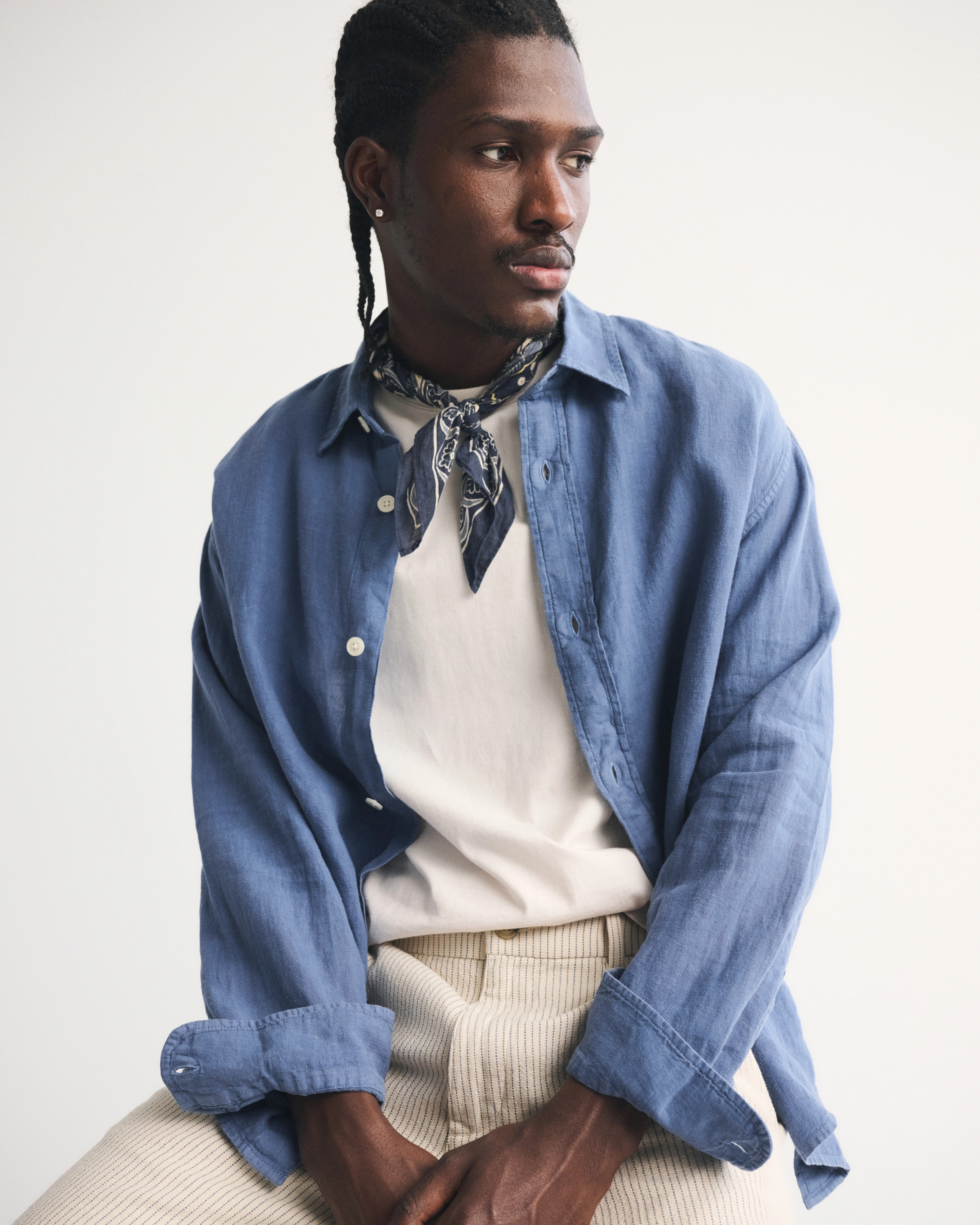100% Linen Button-Up Shirt | Abercrombie & Fitch (US)