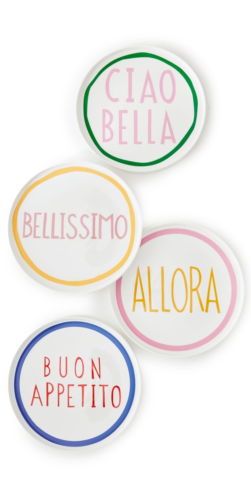 In The Roundhouse Italian Words Plate Set | Shopbop | Shopbop