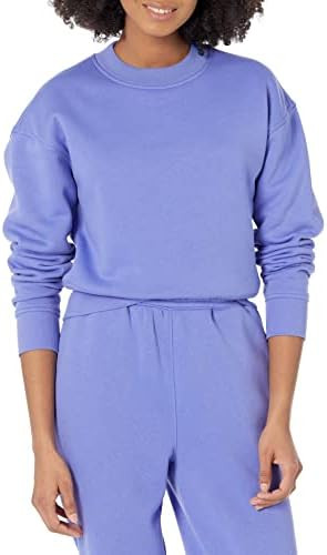 Amazon Essentials Women's Cropped Drop Shoulder Long Sleeve Sweatshirt (Available in Plus Size) | Amazon (US)