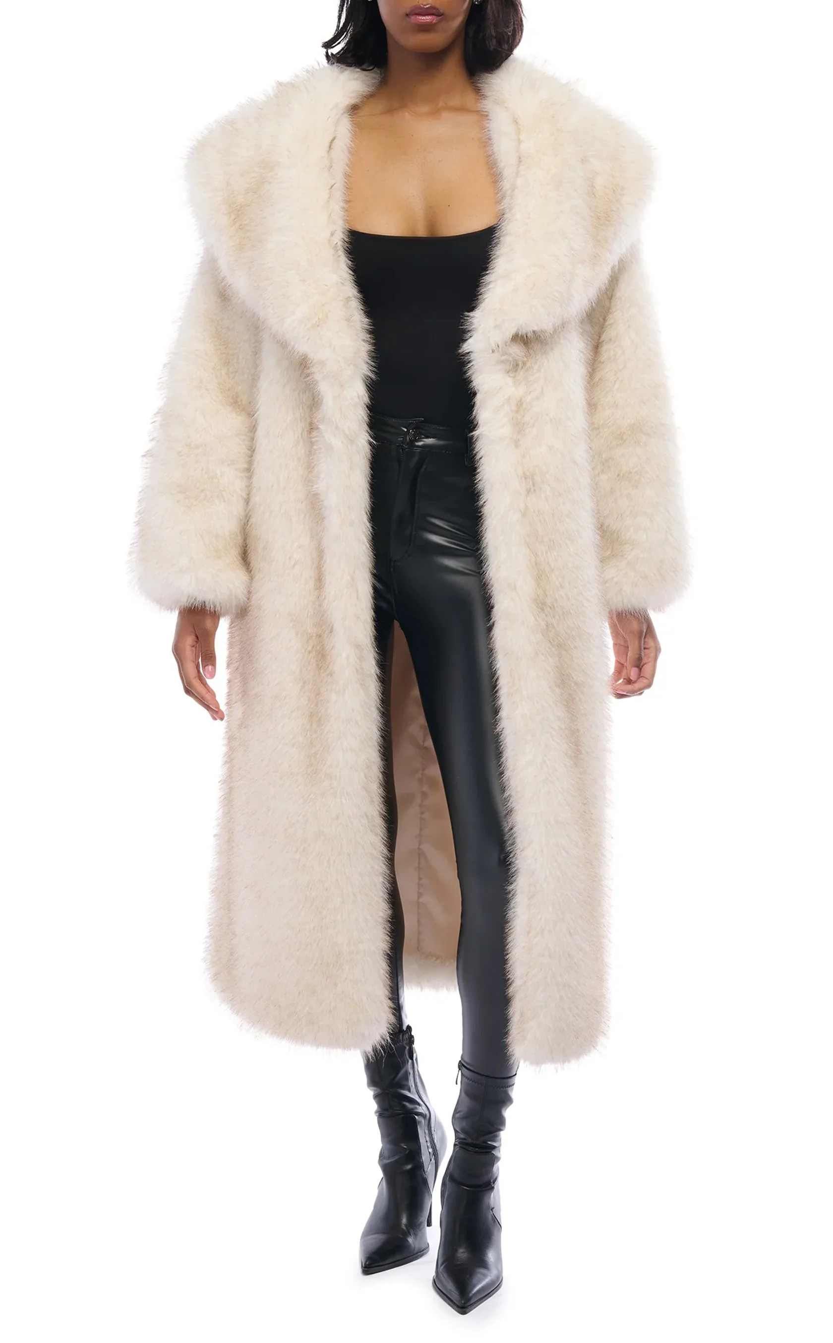TOASTED-MARSHMALLOW FAUX FUR JACKET | Azalea Wang