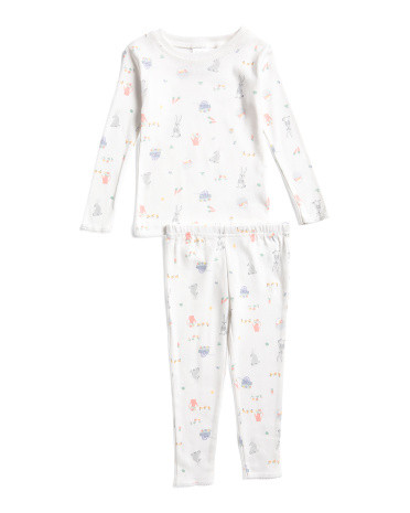 Infants 2pc Pima Cotton Easter Print Pajama Set | TJ Maxx