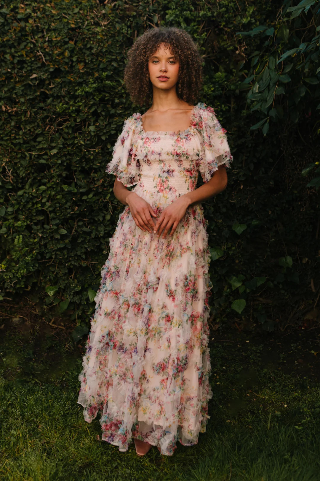 Florentina Dress in Pink Floral | Ivy City Co
