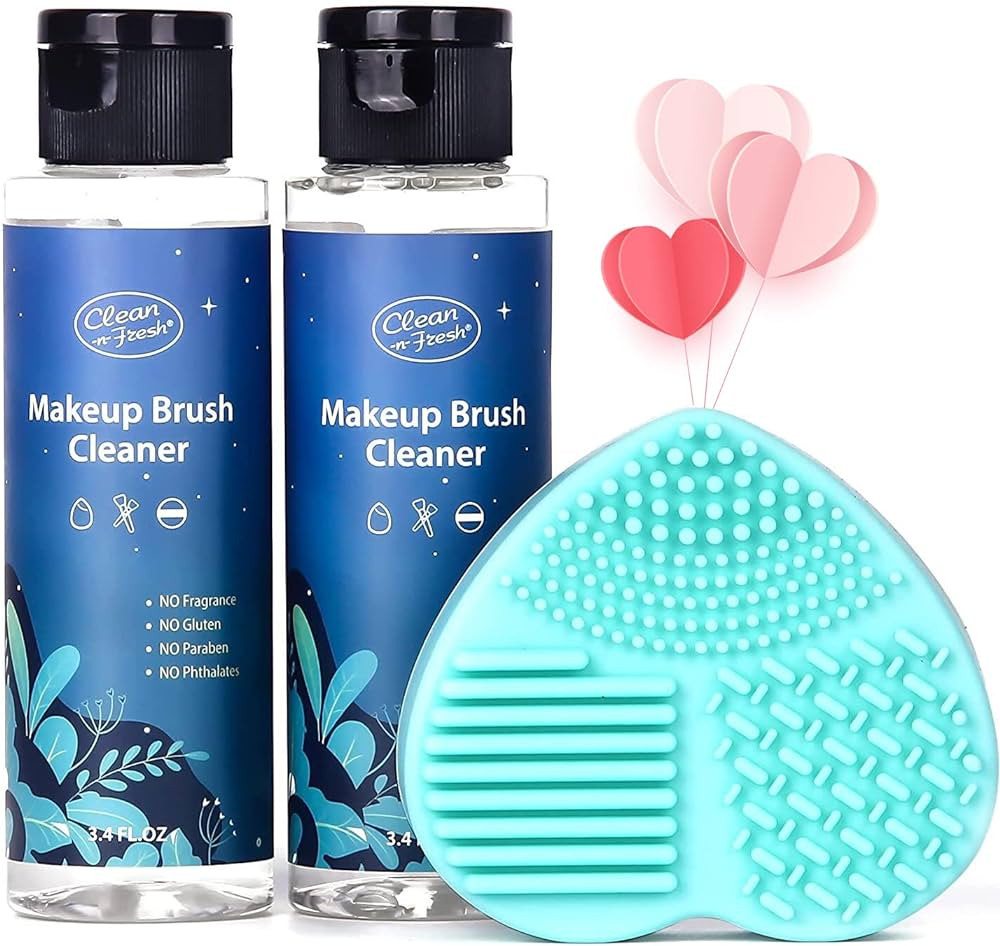 Clean-n-Fresh Makeup Brush Cleaner Set For Brushes, Sponge and Puff 6.8 Fl Oz,Deep Cleaning Washi... | Amazon (US)