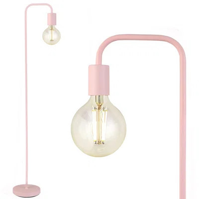 Floor Lamp, Modern Cute Pink Floor Lamp, 63Inch Metal Standing Lamp, E26 Socket, On/Off Footswitch, ETL Listed, Tall Thin Skinny Cool Floor Lamp For L | Wayfair North America
