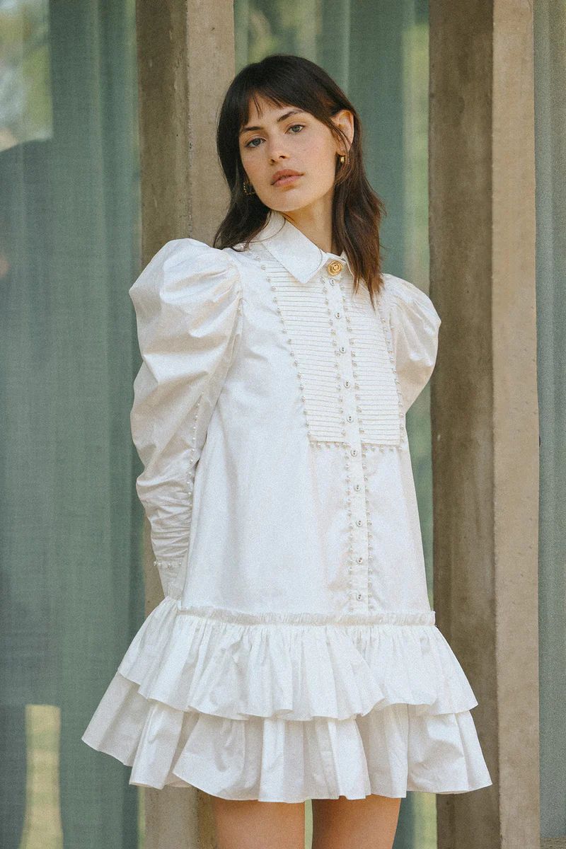 Florence Pearl Trim Mini Dress | aje. (US, UK, Europe, ROW)
