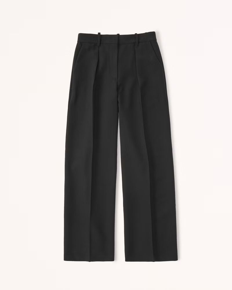 Tailored Ultra Wide-Leg Pant | Black Pants | Spring Pants Outfits | Work Outfit | Spring Outfits | Abercrombie & Fitch (US)