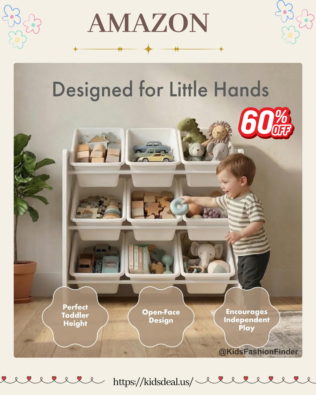 🧸✨ Toy Storage Organizer — UNDER $30!

Keep your playroom neat & clutter-free 🙌
This 3-tier organizer with 9 removable bins makes clean-up quick and easy!

🤍 Clean white design fits any kids room or playroom
📚 Perfect for toys, books & more
👶 Helps kids build tidy habits early

Was $69.99 → now under $30 😱

#AmazonFind #ToyStorage #PlayroomOrganization #KidsRoom #MomFinds #Declutter #HomeOrganization #ToddlerLife #KidsStorage #DealAlert  

 

#LTKHome #LTKSaleAlert #LTKKids