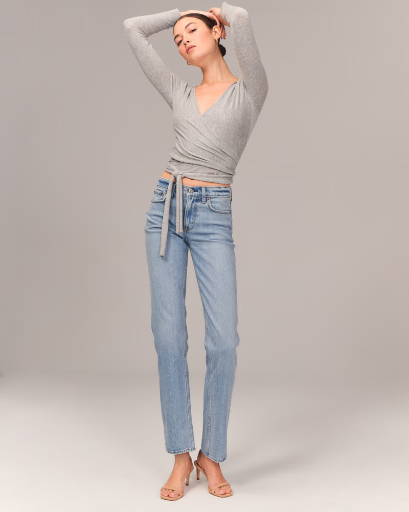 Mid Rise 90s Straight Jean | Abercrombie & Fitch (US)