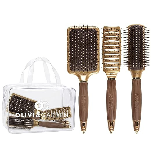 Olivia Garden Ceramic + Ion Nano Thermic Styler Hair Brush | Amazon (US)