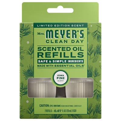 Mrs. Meyer's Clean Day Premium Scented Oil Plug-In Diffuser Air Freshener Refills - Iowa Pine - 0... | Target