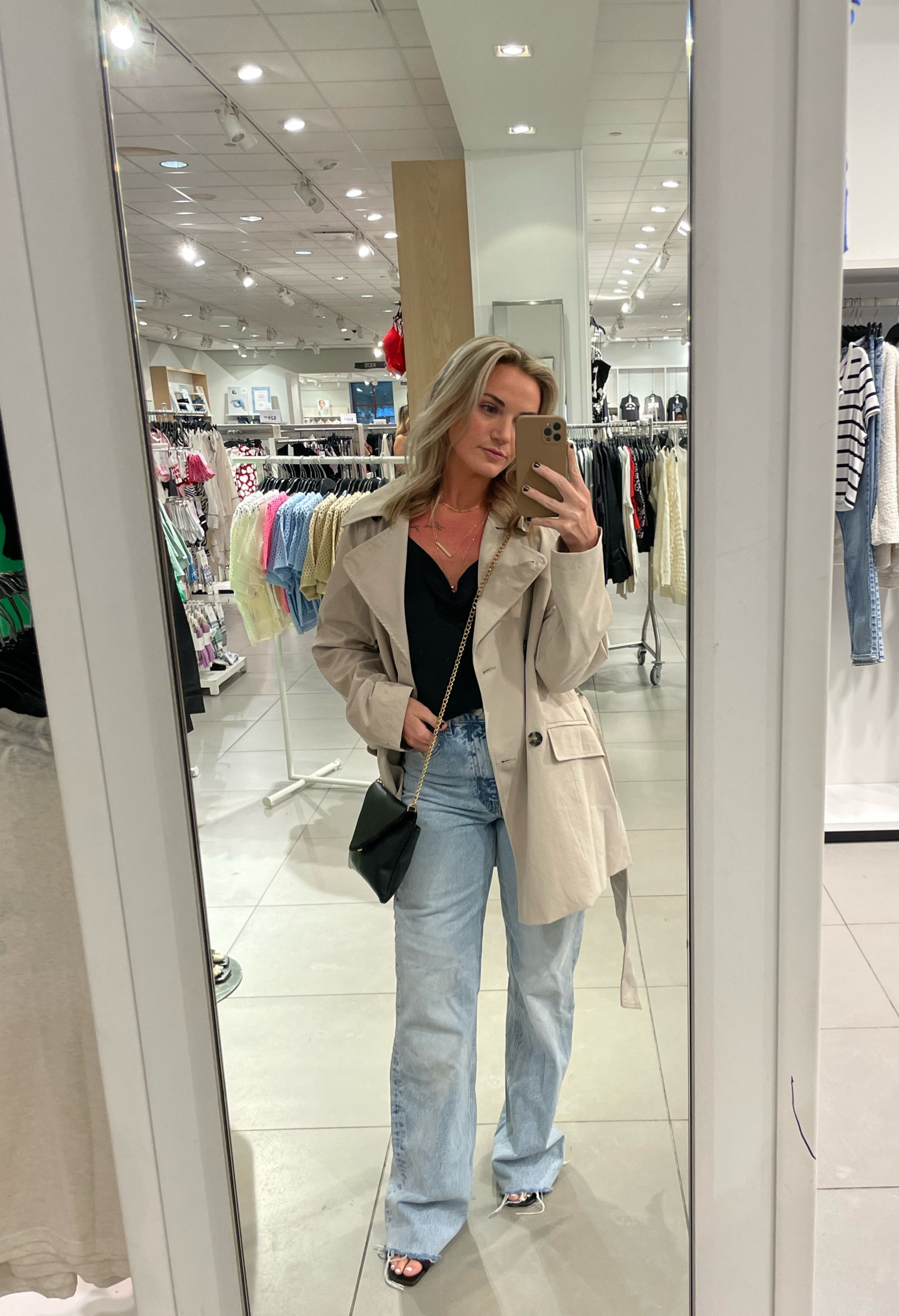 #trenchcoat #h&m #flarejeans

#LTKunder100 #LTKstyletip #LTKSeasonal
