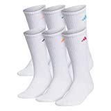 adidas Women's Athletic Cushioned Crew Socks With Arch Compression (6-Pair) | Amazon (US)