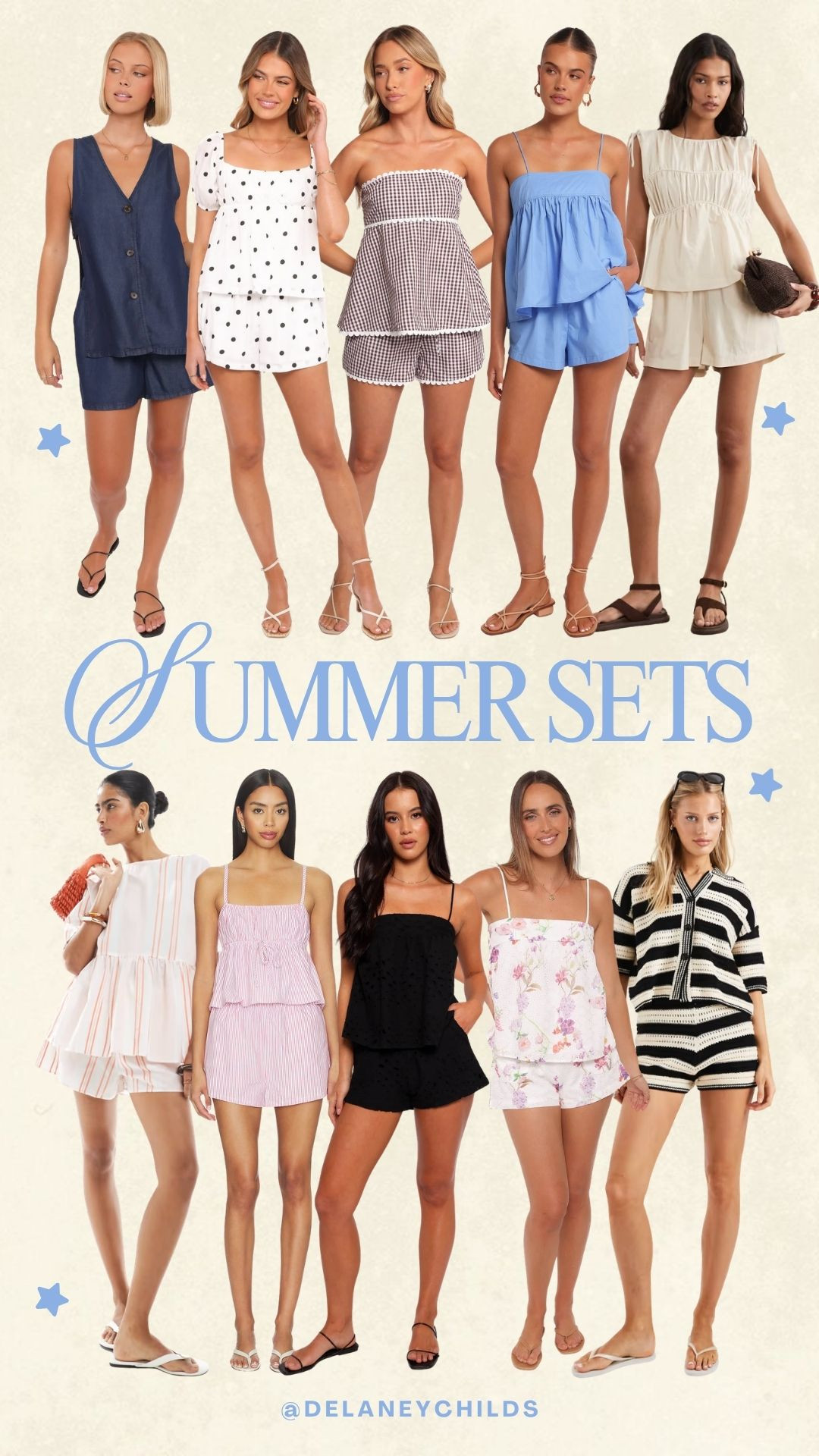 Summer sets I'm loving 

 #LTKdayinmylife #LTKgrwm #LTKootd
