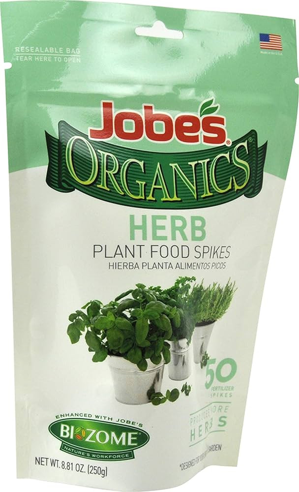 Jobe's Organics Herb Fertilizer Spikes, 50 Spikes | Amazon (CA)