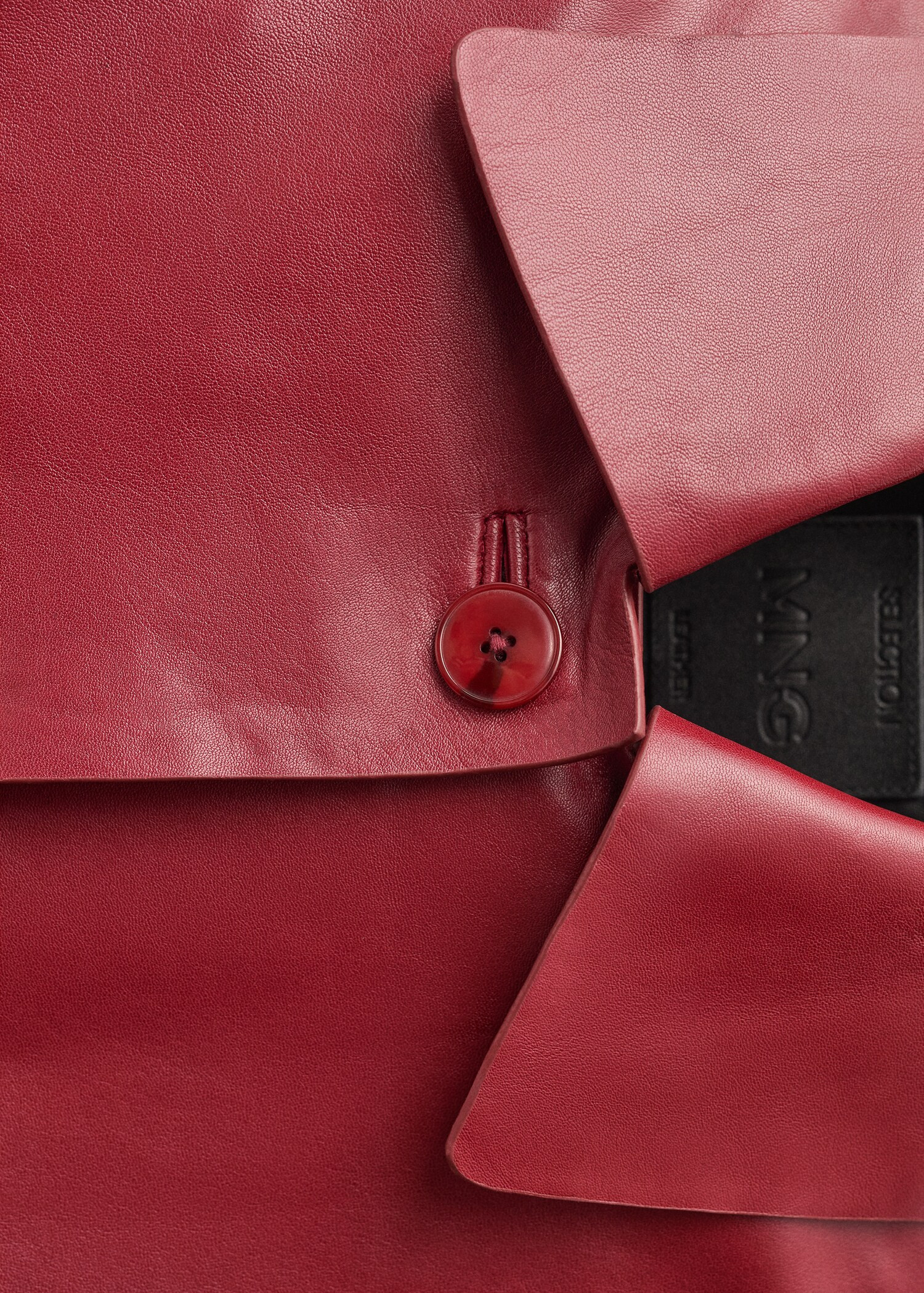 Buttoned leather jacket | MANGO (UK)