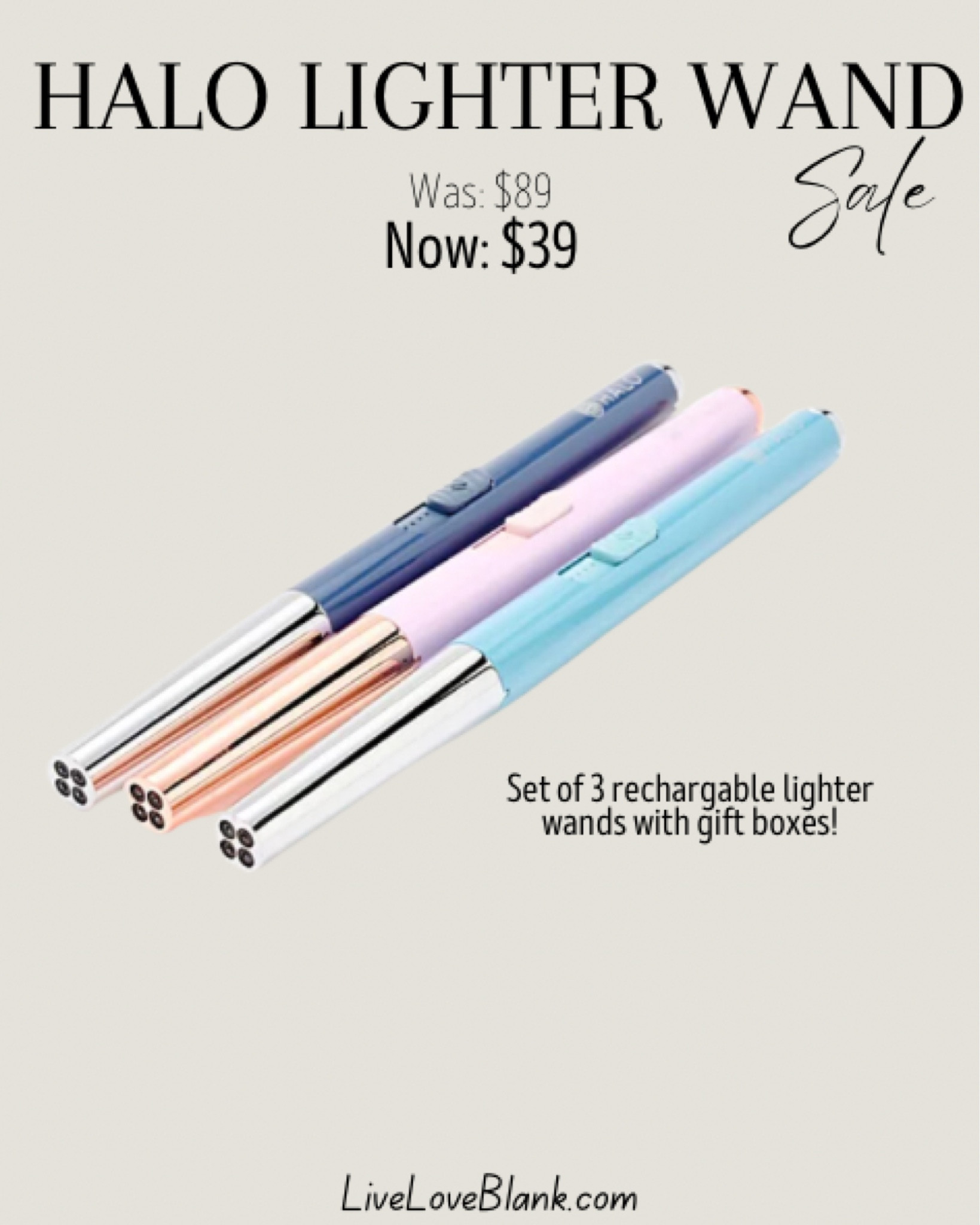 Gift idea
Halo wand rechargeable lighters set of 3 with gift boxes save $50!
#ltkhome

#LTKHoliday #LTKfindsunder50 #LTKGiftGuide