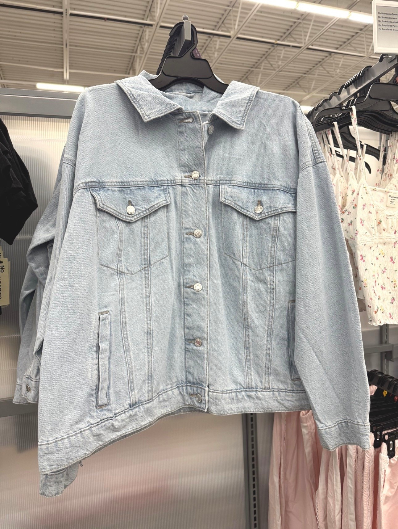 $25 Walmart No Boundaries Oversized Cotton Denim Jacket, Women's XXS-XXL 

#LTKootd #LTKTravel #LTKOver40