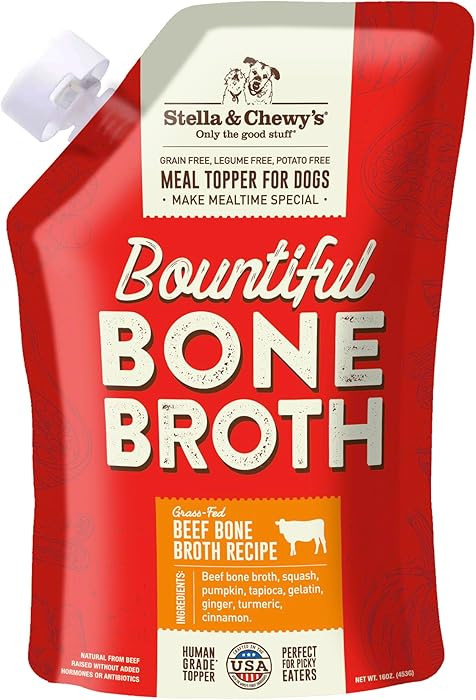 Stella & Chewy's Human-Grade Grass-Fed Beef Bone Broth for Dogs - Joint & Gut Health Liquid Food ... | Amazon (US)