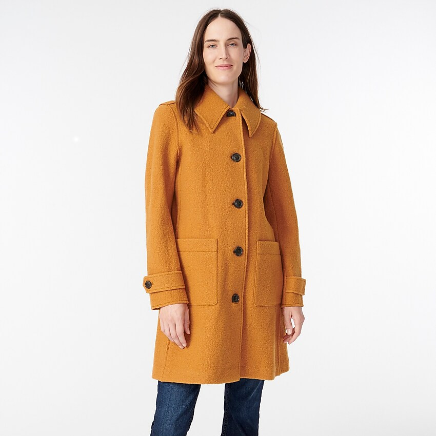 Petite lady coat in Italian boiled wool | J. Crew US