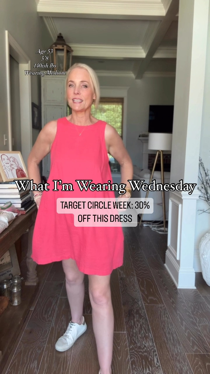 I’ve shared this dress before, but now it is only $14 during the Target Circle Week Sale!! Super comfortable, stylish, easy, and affordable. What more could you ask for?!?

It’s a crazy affordable, super size-inclusive, linen dress from Target paired with my old Vintage Havanas and jewelry from Loft, Victoria Emerson, and Amazon. 

As a reminder for reference, I’m 53, 5’8, 140ish lbs, and am wearing my typical size medium. 





#LTKMidsize #LTKSummerSales #LTKSaleAlert