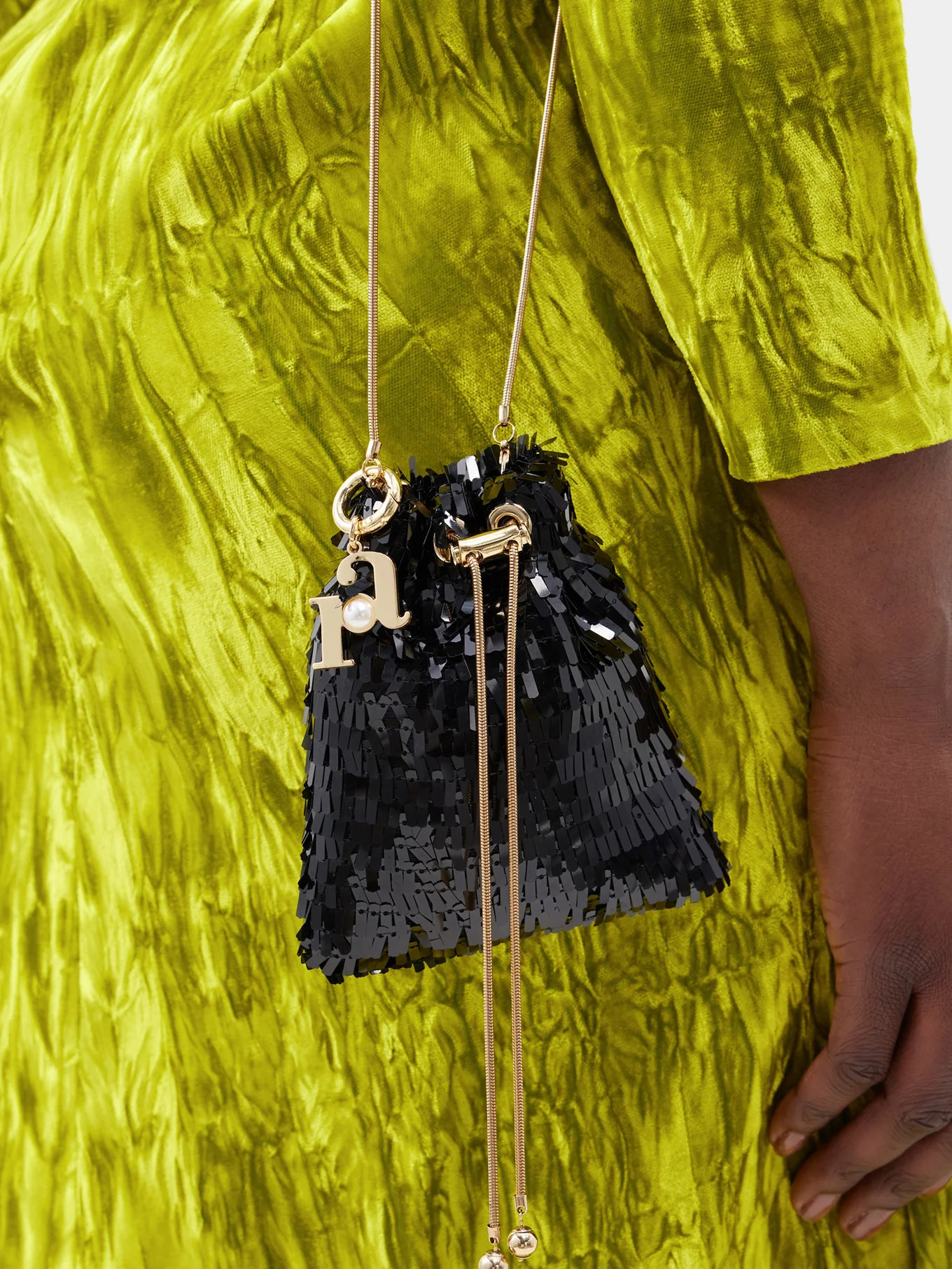 Ballerina Plaza sequinned satin cross-body bag | Matches (US)