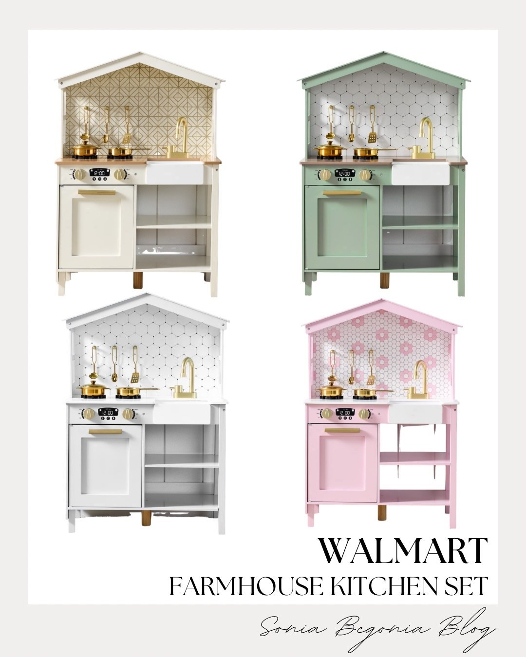 WALMART FINDS: Dreamy Farmhouse Play Kitchens! 🍳

Create the ultimate playroom sanctuary with these stunning and affordable farmhouse kitchen sets from Walmart, all under $50!

I am obsessed with the chic, modern details on these play kitchens that look just like the real thing. To fit any aesthetic, I love the variety of colors available—from a classic clean white and soft cream to a trendy sage green and a sweet pastel pink. Each set features high-end touches like a farmhouse apron sink, gold hardware, and even a "tiled" backsplash in fun patterns like hexagons and florals. I finished the look with matching gold pots and pans that make these sets the perfect balance of playfulness and sophisticated style for your little ones!

#WalmartFinds
#PlayKitchen
#FarmhouseStyle
#PlayroomInspo
#WalmartHome
#GiftIdeas
#KidsDecor
#ToddlerLife
#NurseryInspo
#ModernFarmhouse
#PlayroomDecor
#EverydayChic
#LTKUnder50
#HomeRefesh
#ToyOrganization


#LTKHome
