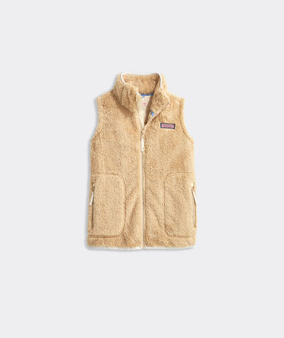 Girls' Stillwater Fuzzy Sherpa Vest | vineyard vines
