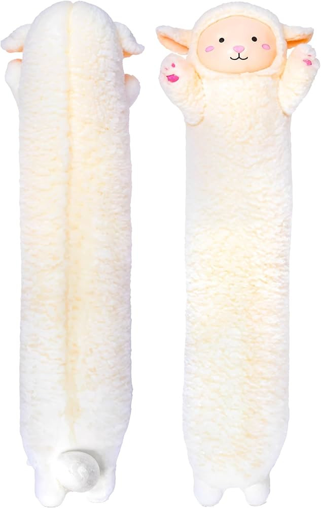 Lamb Plush Body Pillow for Kids | Long Stuffed Animal Cuddle Pillow | Soft Hugging Toy | Plushie ... | Amazon (US)