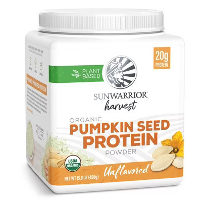 Organic Pumpkin Seed Protein Powder, Superfood Plant-Based, All 9 Essential Amino Acids Mild Flavor for Smoothies & Baking, Sunwarrior, 15 servings | Target