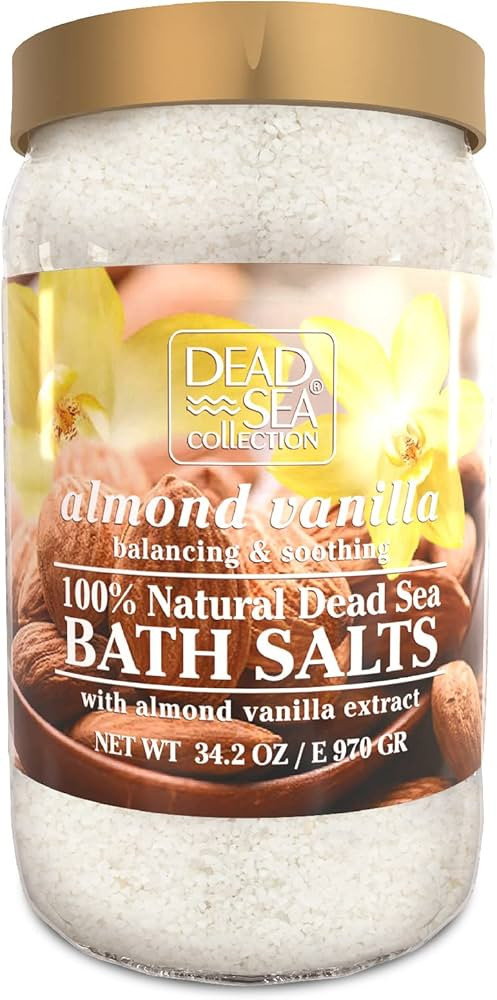 Dead Sea Collection Bath Salts with Almond & Vanilla – Pure Dead Sea Salt and Sweet Almond Oil ... | Amazon (US)