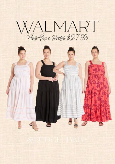 Terra and Sky plus size square neck maxi dress, $27.98 on Walmart  

#LTKFindsUnder50 #LTKPlusSize