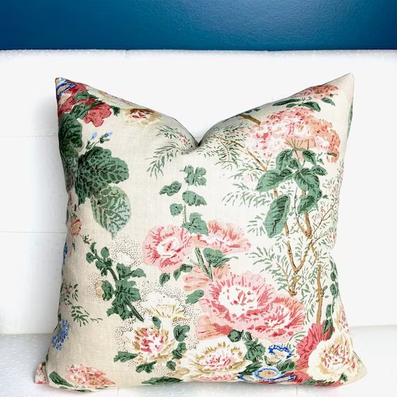 Althea Pillow Cover  Floral Linen Pillow Cover  | Etsy | Etsy (US)