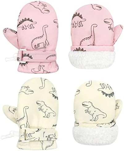 Sarfel 2 Pairs Toddler Gloves Waterproof Toddler Winter Mittens for Kids Snow Gloves Warm Baby Wi... | Amazon (US)