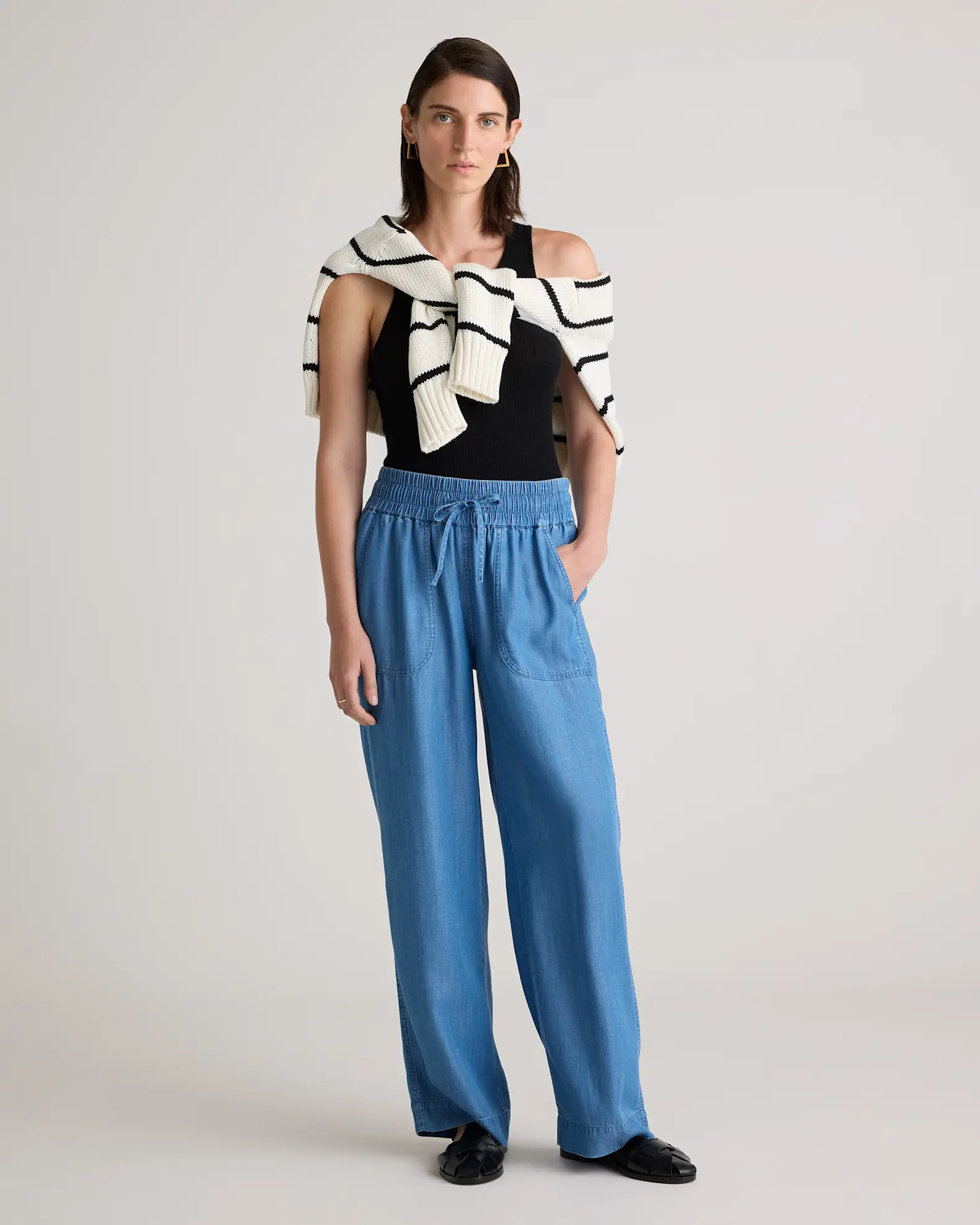 Pull-On Tencel Chambray Pants | Quince