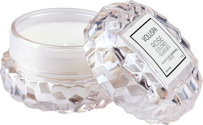 Voluspa Rose Colored Glasses, Mini Macaron Candle, 1.8 Ounce, 15 Hour Burn Time, Coconut Wax for ... | Amazon (US)