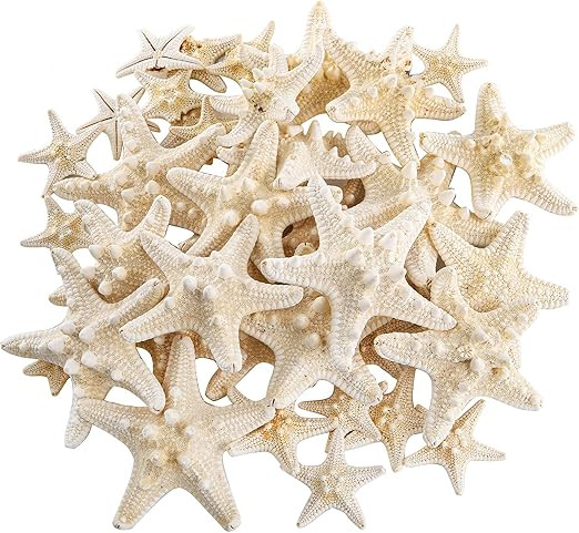 Okllen 40 Pieces Knobby Starfish Seashell, Artificial Mixed Beach Starfish 1" to 2" and 2" to 3",... | Amazon (US)