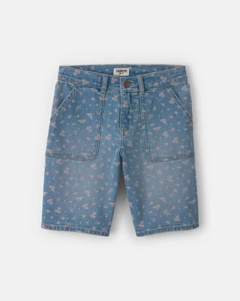 Girls Floral Denim Shorts - Light Wash - OshKosh B'gosh | Carter's | Carter's Inc