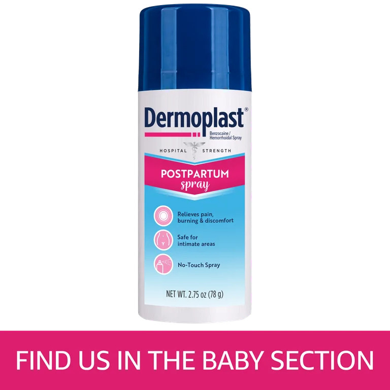 Dermoplast Postpartum Perineal Pain Relief Spray, Unscented, 2.75 oz - Walmart.com | Walmart (US)
