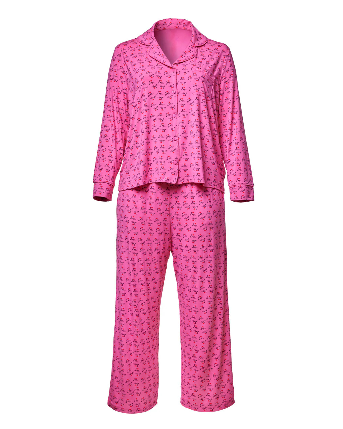 I LOVE GAL PAJAMAS STANDARD - HOT PINK | Glam-Aholic Lifestyle