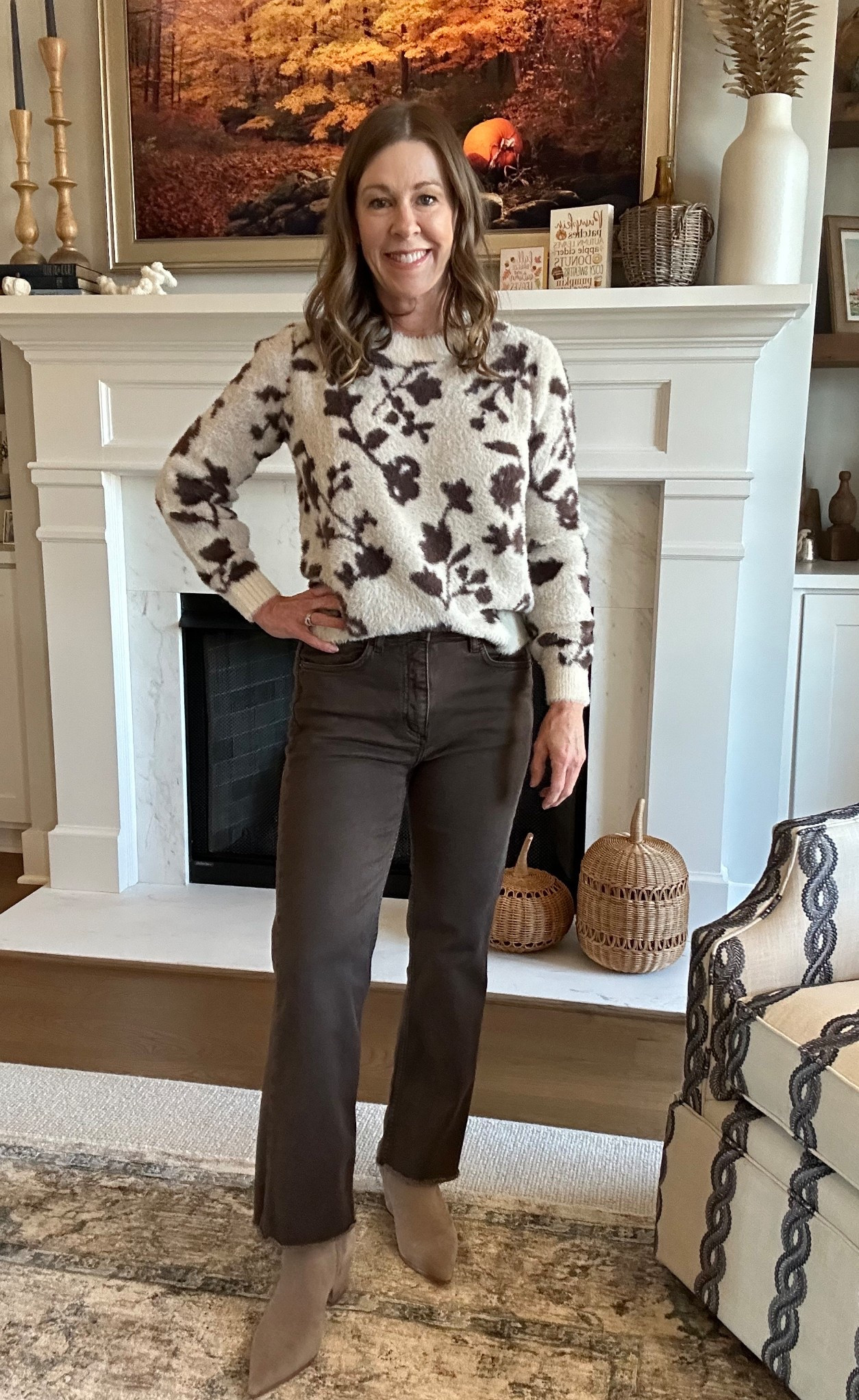 Cozy chocolate brown outfit! 
Sweater is Loft
Jeans are Zara
Cannot link Zara
#zara #loft #zarafashion #chocolatebrown 

#LTKSaleAlert #LTKOver40 #LTKPetite