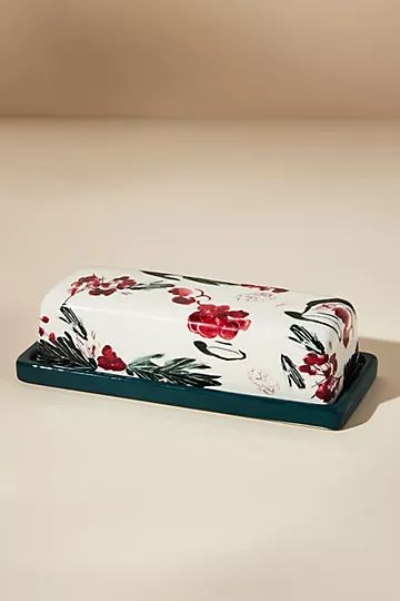 Holly and Pear Butter Dish | Anthropologie (US)