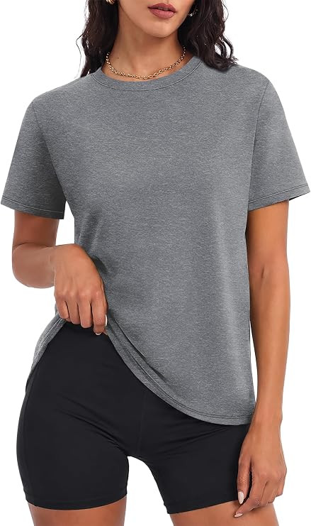 NIASHOT Workout Tops for Women Short Sleeve Summer Tops 2026 Athletic Shirts Pilates Exercise Clo... | Amazon (US)